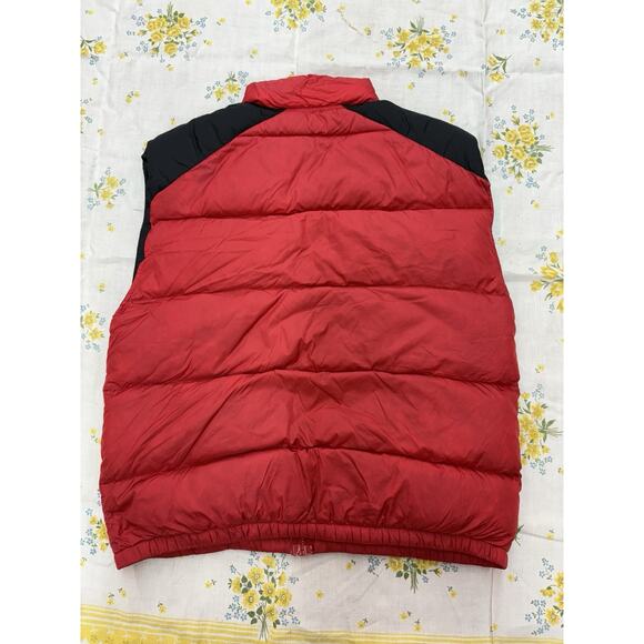 Columbia red puffer vest mens large insulated black shoulders retro 90s - Picture 10 of 10